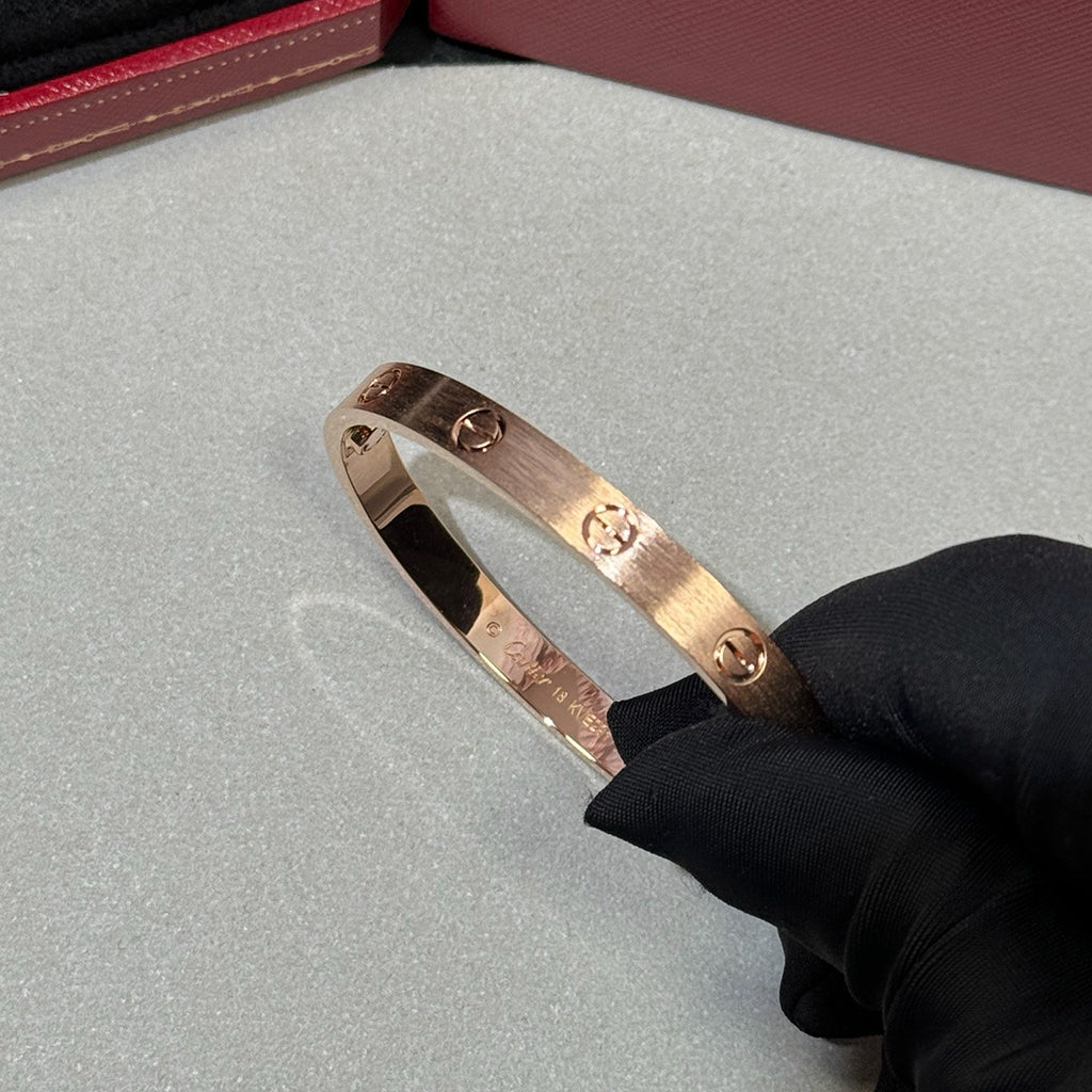 [AuraEcho]LOVE BRACELET 6.1MM BRUSHED