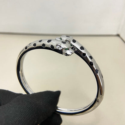 [AuraEcho]PANTHERE DOUBLE HEADED OPEN BRACELET