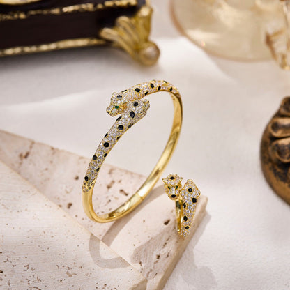 [AuraEcho]PANTHERE DOUBLE HEADED FULL DIAMOND  RING