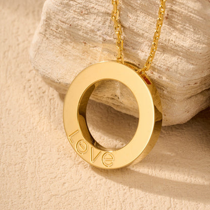 [AuraEcho]LOVE NECKLACE 16MM  FULL DIAMOND