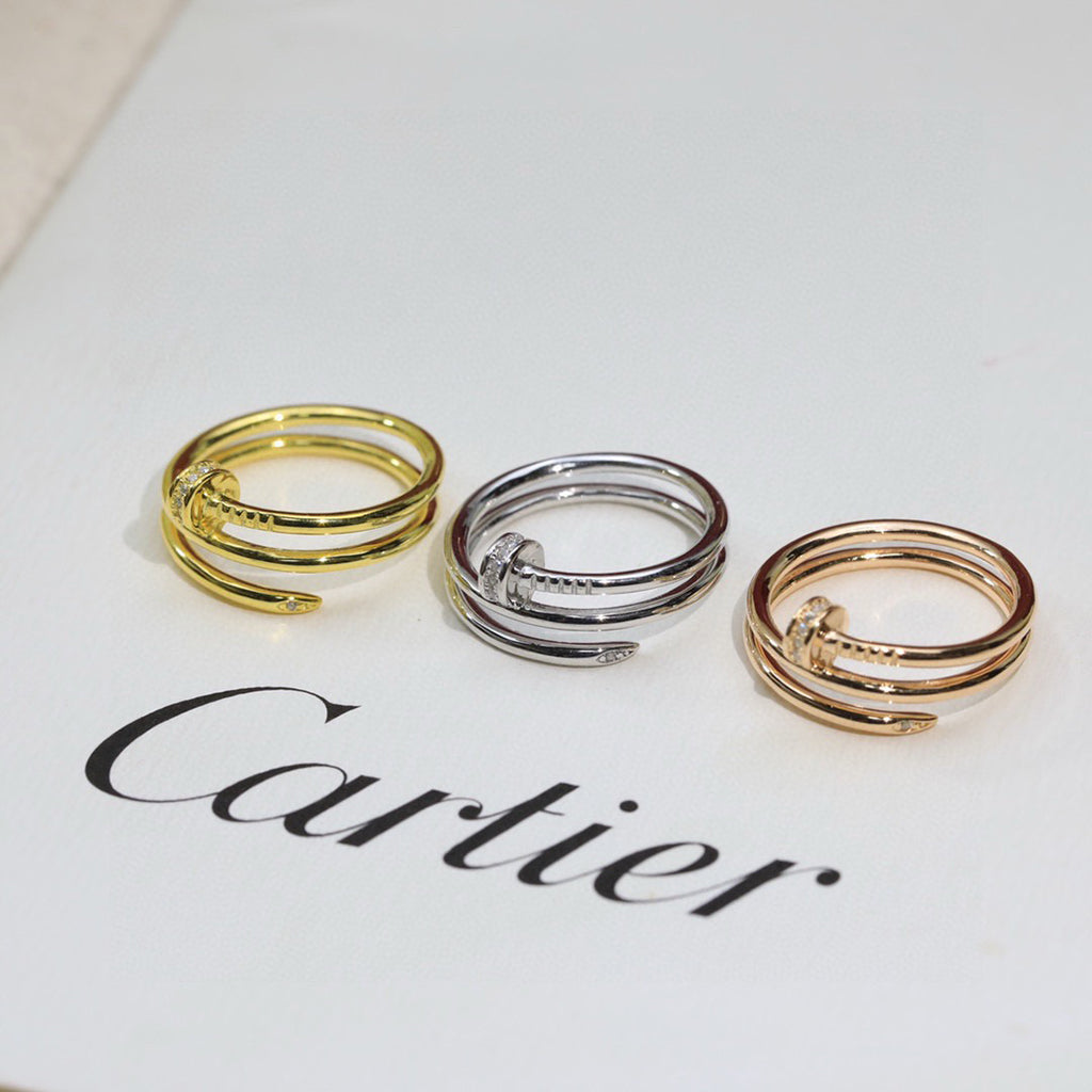 [AuraEcho]JUSTE RING 4.8MM HALF DIAMOND