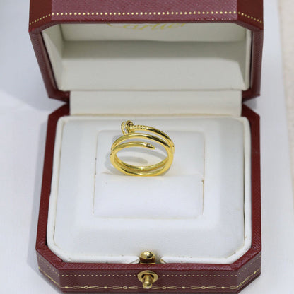 [AuraEcho]JUSTE RING 4.8MM HALF DIAMOND