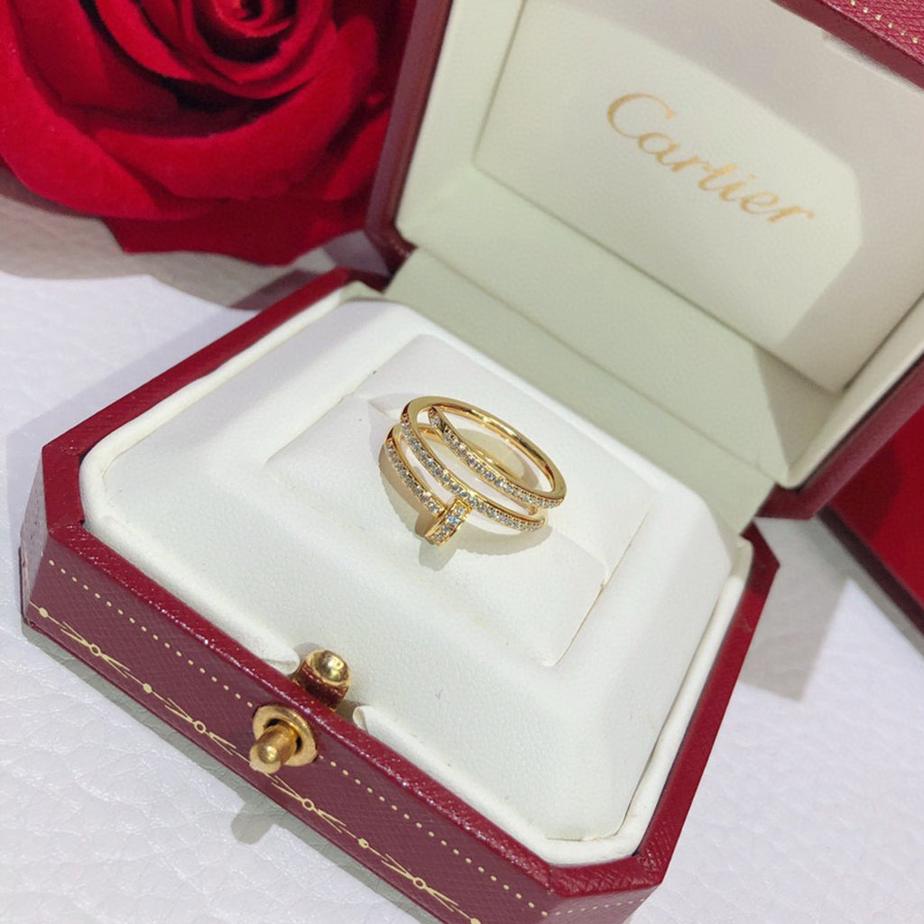 [AuraEcho]JUSTE RING 4.8MM FULL DIAMOND