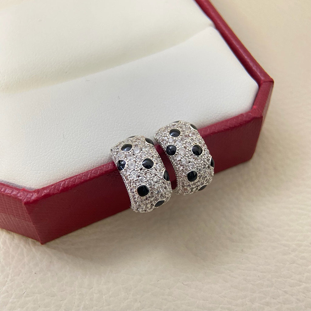 [AuraEcho]PANTHERE MINI FULL DIAMOND EARRINGS