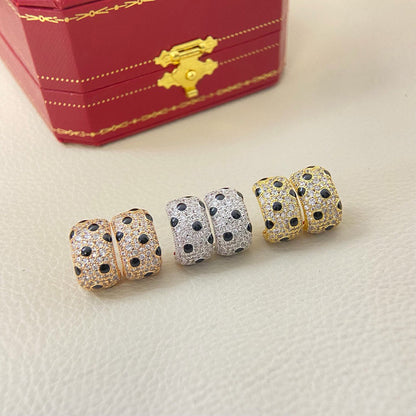 [AuraEcho]PANTHERE MINI FULL DIAMOND EARRINGS