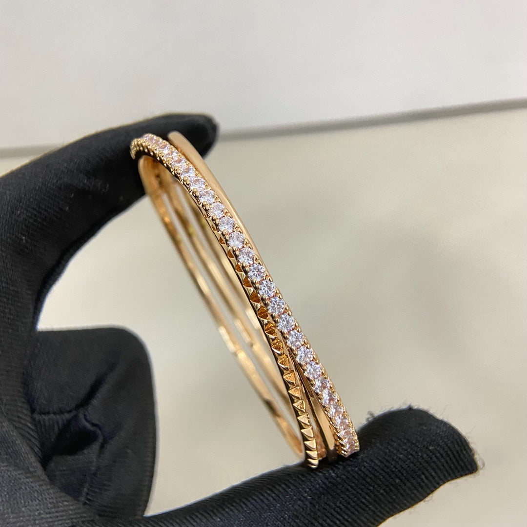 [AuraEcho]ETINCELLE HALF-PAVED DIAMOND BRACELET