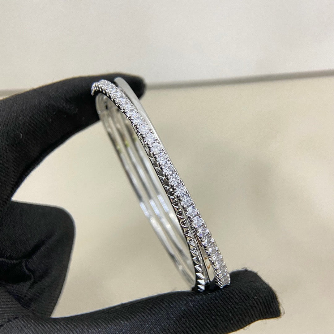 [AuraEcho]ETINCELLE HALF-PAVED DIAMOND BRACELET