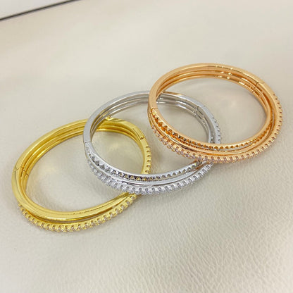 [AuraEcho]ETINCELLE HALF-PAVED DIAMOND BRACELET