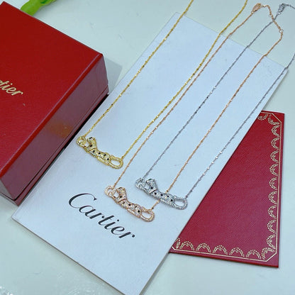 [AuraEcho]PANTHERE PAVED DIAMOND NECKLACE