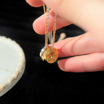 [AuraEcho]LOVE 6 DIAMOND PENDANT NECKLACE
