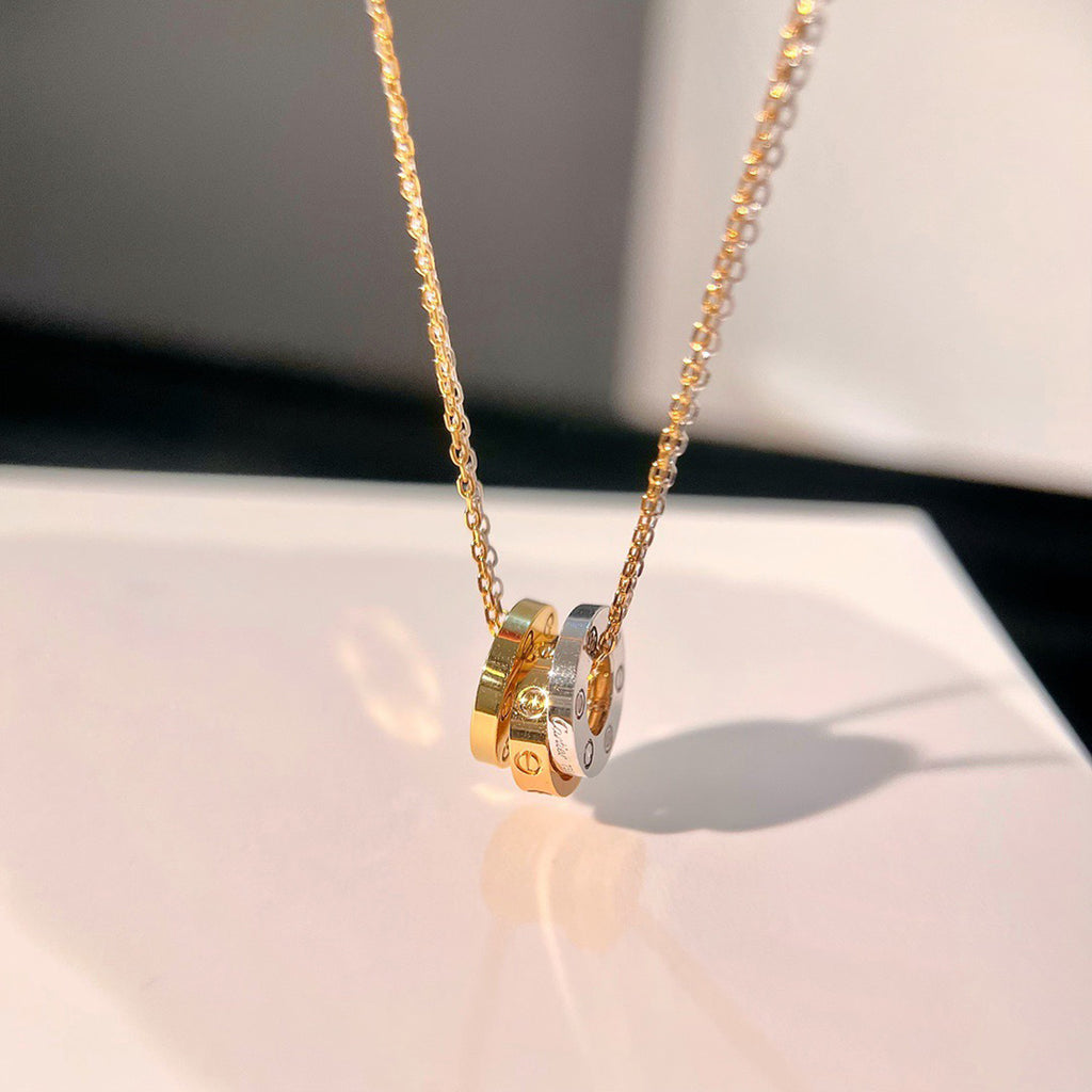 [AuraEcho]LOVE 6 DIAMOND PENDANT NECKLACE
