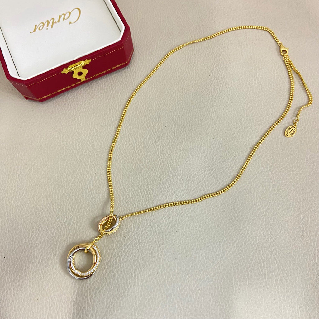 [AuraEcho]TRINITY DIAMONDS NECKLACE