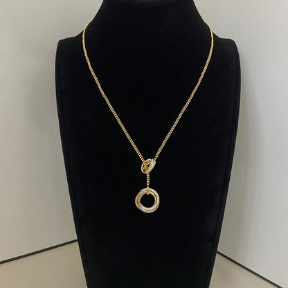 [AuraEcho]TRINITY DIAMONDS NECKLACE