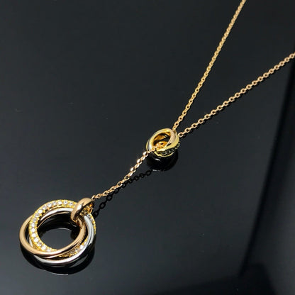 [AuraEcho]TRINITY DIAMONDS NECKLACE