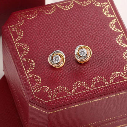 [AuraEcho]TRINITY STUD DIAMOND EARRINGS