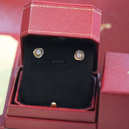 [AuraEcho]TRINITY STUD DIAMOND EARRINGS