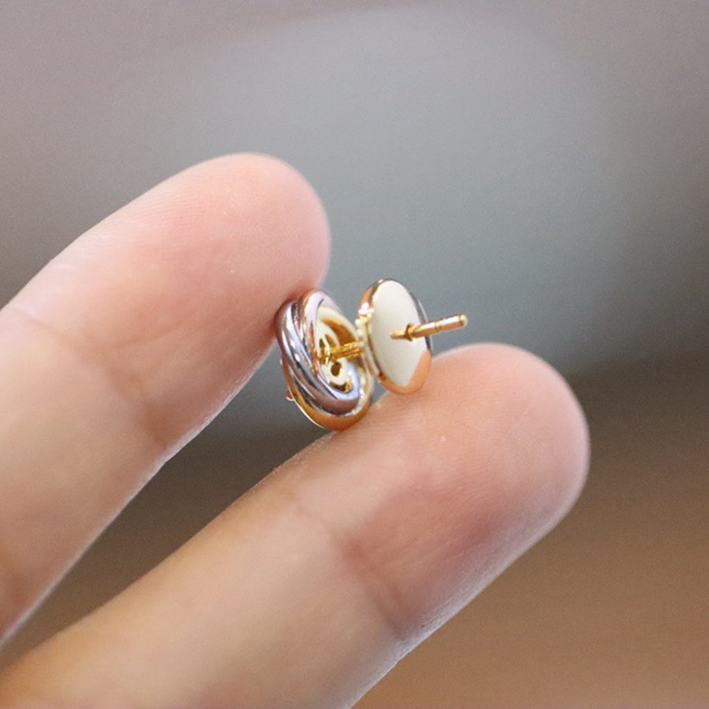 [AuraEcho]TRINITY STUD DIAMOND EARRINGS