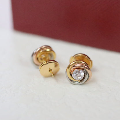[AuraEcho]TRINITY STUD DIAMOND EARRINGS