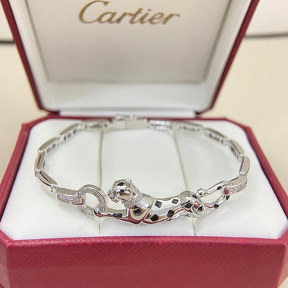 [AuraEcho]PANTHERE HALF DIAMOND ON CHAIN BRACELET