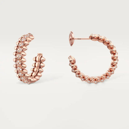 [AuraEcho]CLASH 6.4MM FULL DIAMOND SMALL EARRINGS