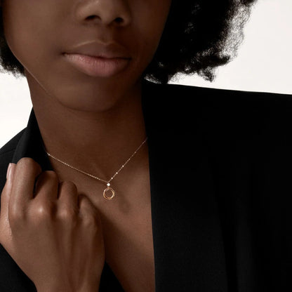 [AuraEcho]TRINITY  NECKLACE 1 DIAMOND