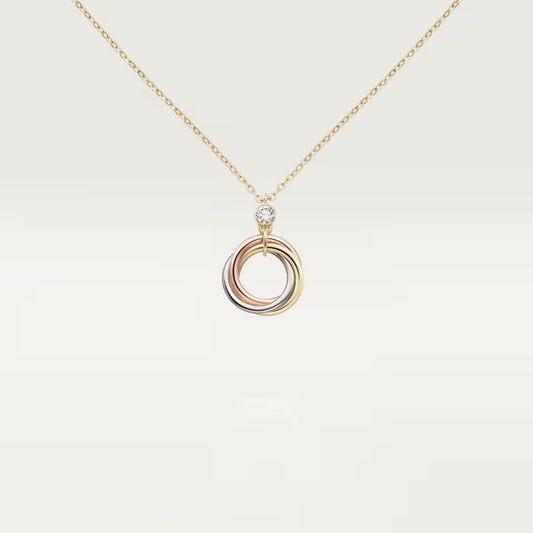 [AuraEcho]TRINITY  NECKLACE 1 DIAMOND