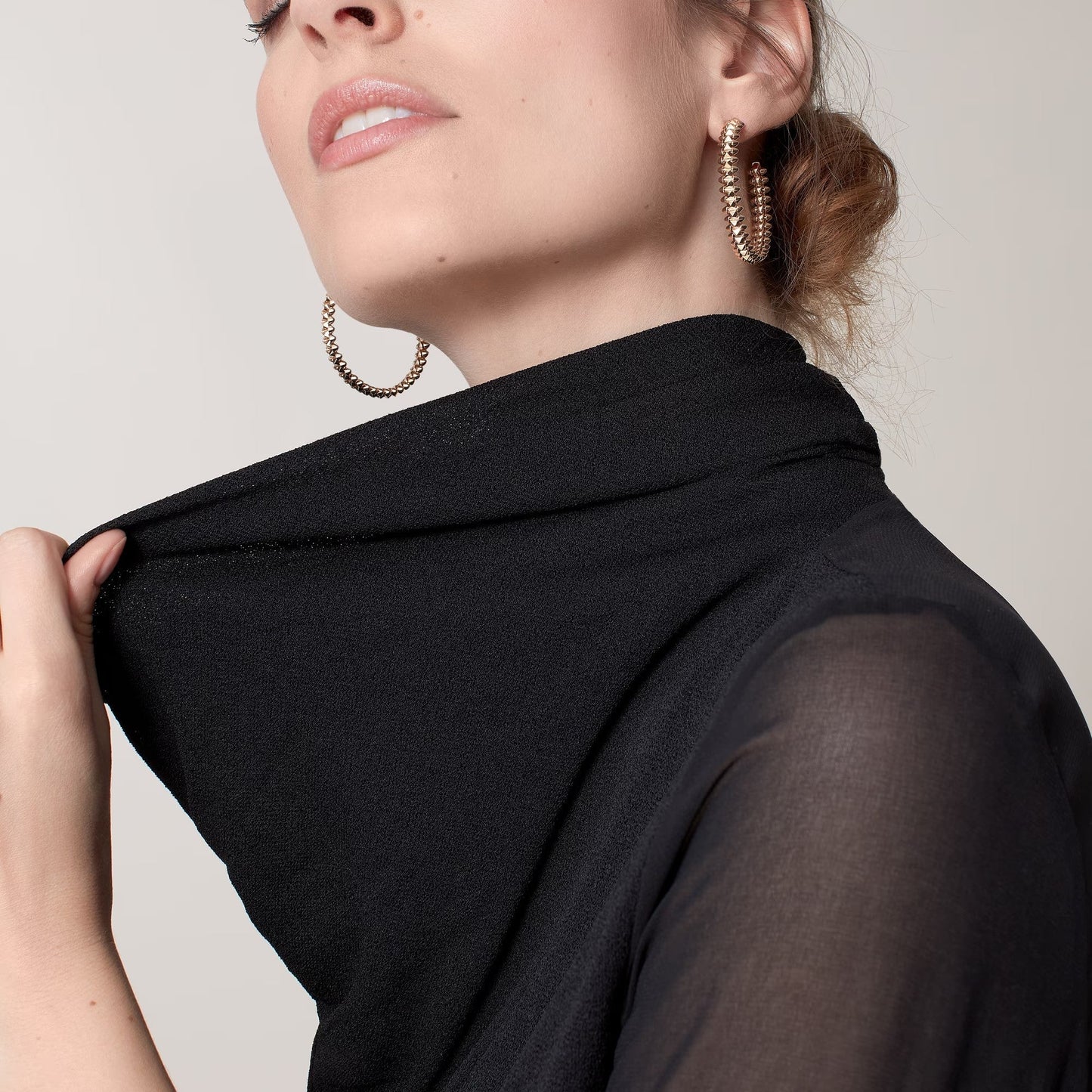 [AuraEcho]CLASH HOOP LARGE EARRINGS