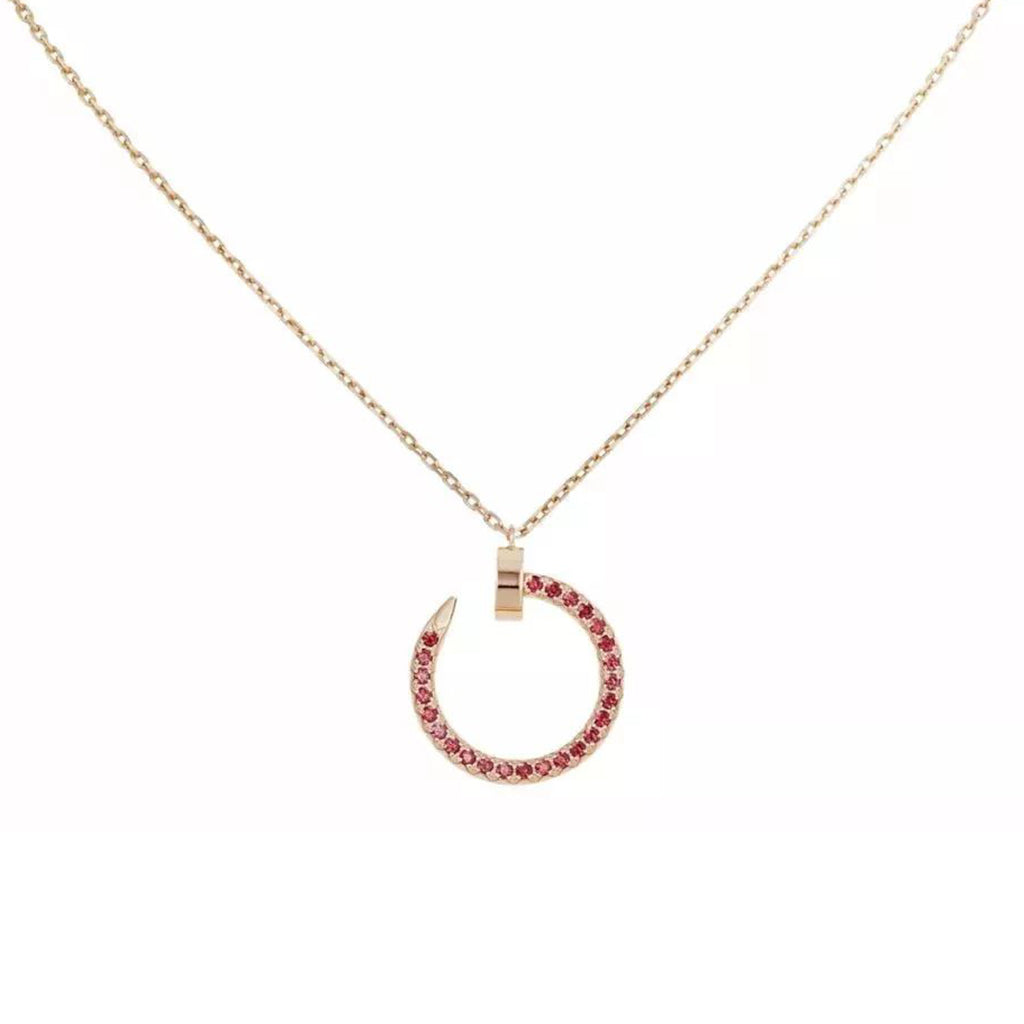 [AuraEcho]JUSTE NECKLACE RED FULL DIAMONDS