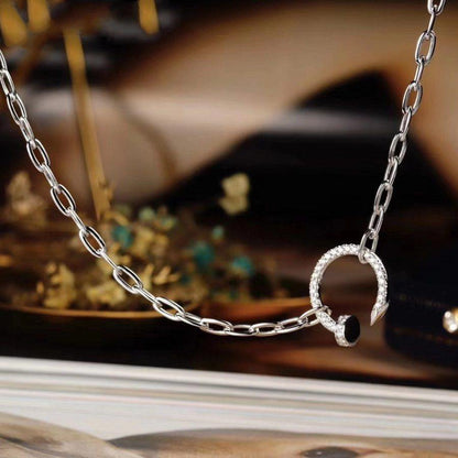 [AuraEcho]JUSTE NECKLACE FULL DIAMONDS