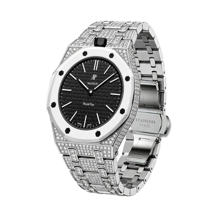 Royal Oak Pop Exclusive Bioceramic Case & Bioceramic Strap Full Diamond