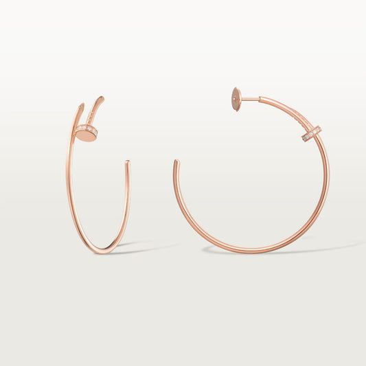 [AuraEcho]JUSTE HALF DIAMOND LARGE EARRINGS