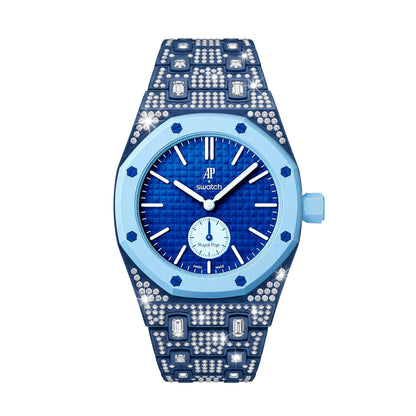 Royal Oak Pop Exclusive Bioceramic Case & Bioceramic Strap Full Diamond