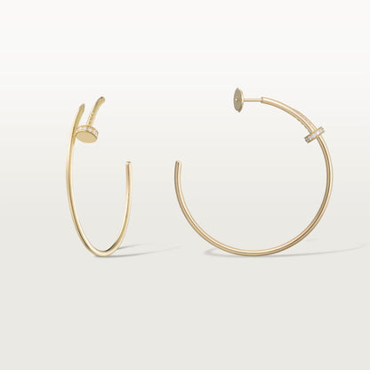 [AuraEcho]JUSTE HALF DIAMOND LARGE EARRINGS