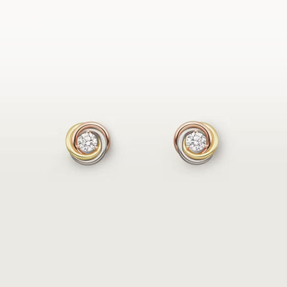 [AuraEcho]TRINITY STUD DIAMOND EARRINGS